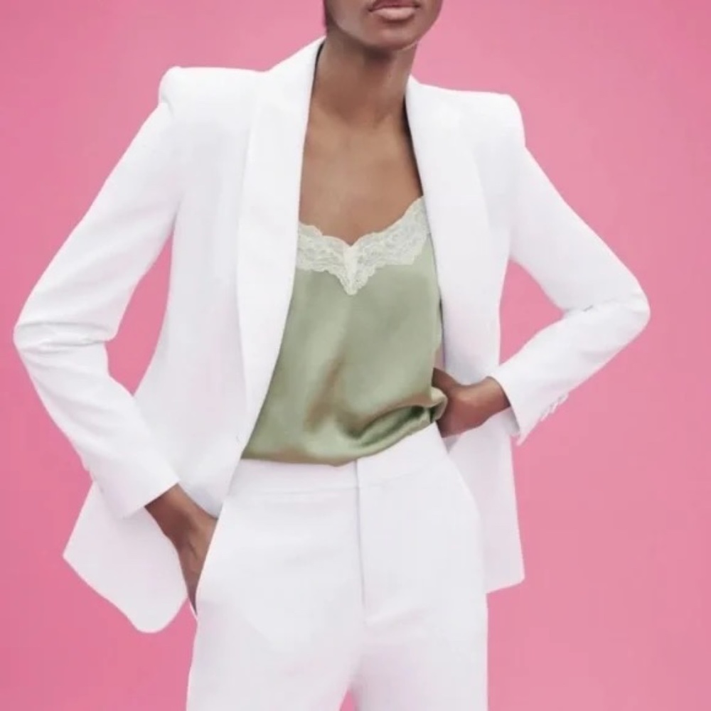 NWT Zara White Tuxedo Jacket